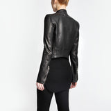 The Grace leather jacket by the namesake designer Rosa Halpern.