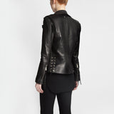 The Yoko leather jacket by the namesake designer Rosa Halpern.