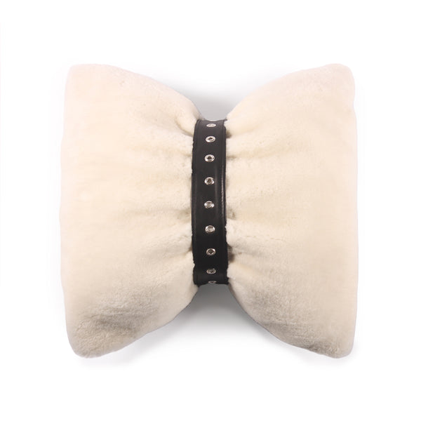 Belted Merino Shearling Pillow