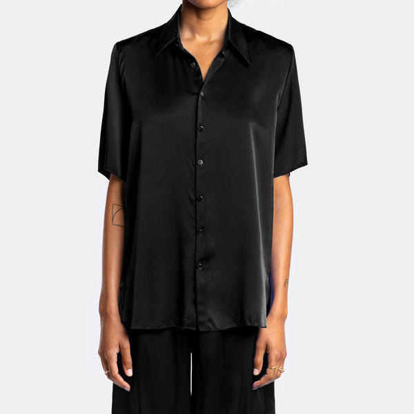 Studio Essential - Short Sleeve Blouse - Black