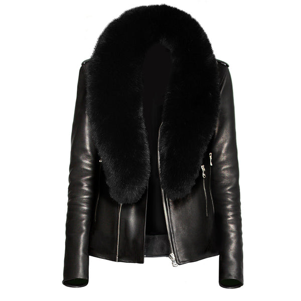 Black Fox Fur Collar