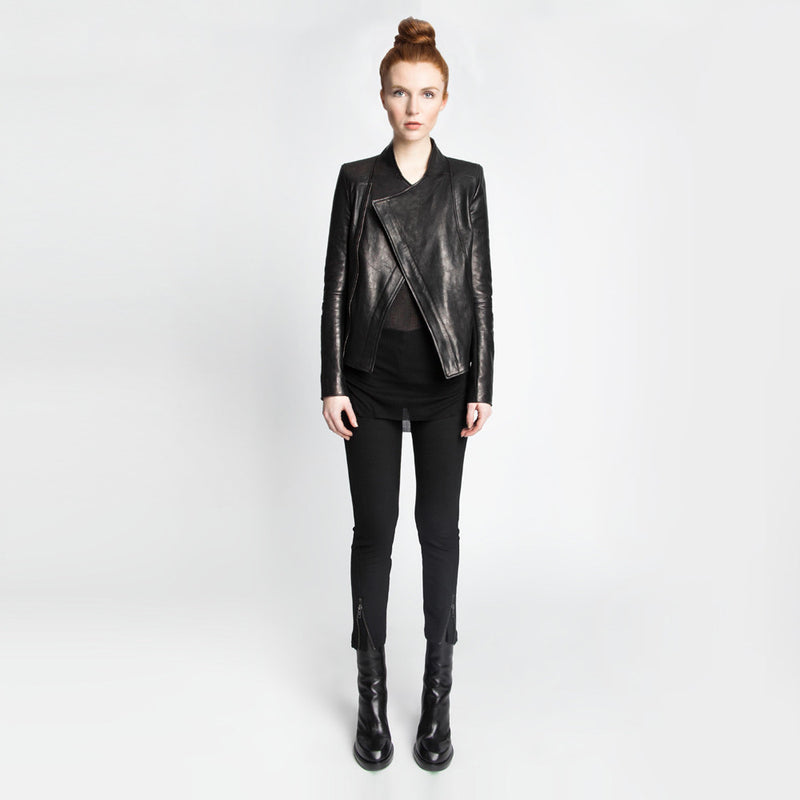 The Emmeline leather jacket by the namesake designer Rosa Halpern.