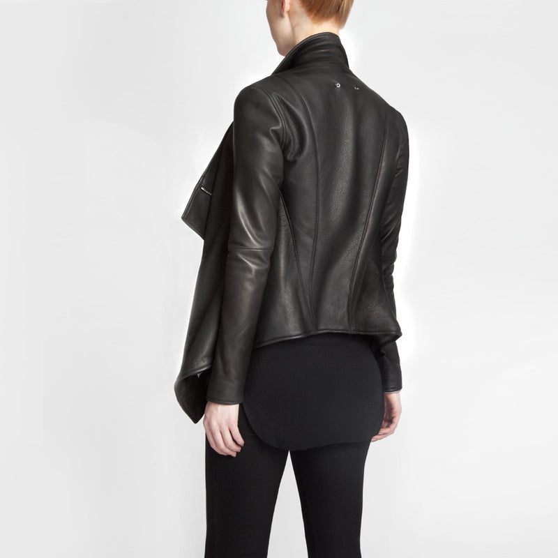 The Isadora leather jacket by the namesake designer Rosa Halpern.