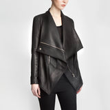 The Isadora leather jacket by the namesake designer Rosa Halpern.