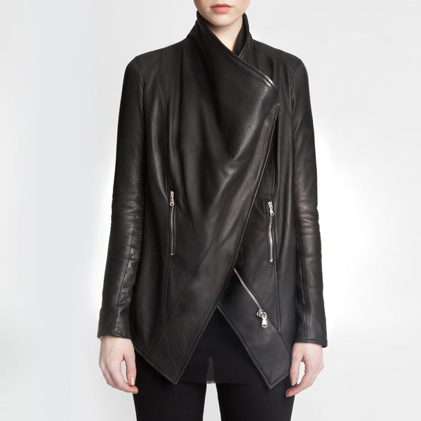 The Isadora leather jacket by the namesake designer Rosa Halpern.