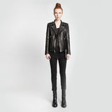 The Yoko leather jacket by the namesake designer Rosa Halpern.
