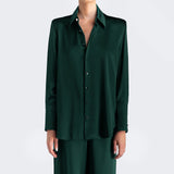 Studio Essential - Long Sleeve Blouse - Emerald